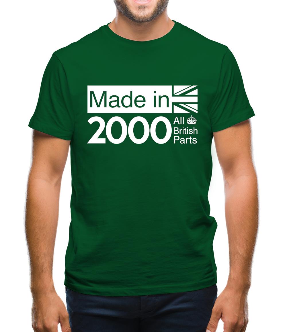 Made In 2000 All British Parts Crown Mens T-Shirt Made In 2000 All British Parts Crown Mens T-Shirt
