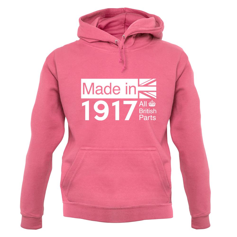 Made In 1917 All British Parts Crown unisex hoodie Made In 1917 All British Parts Crown unisex hoodie