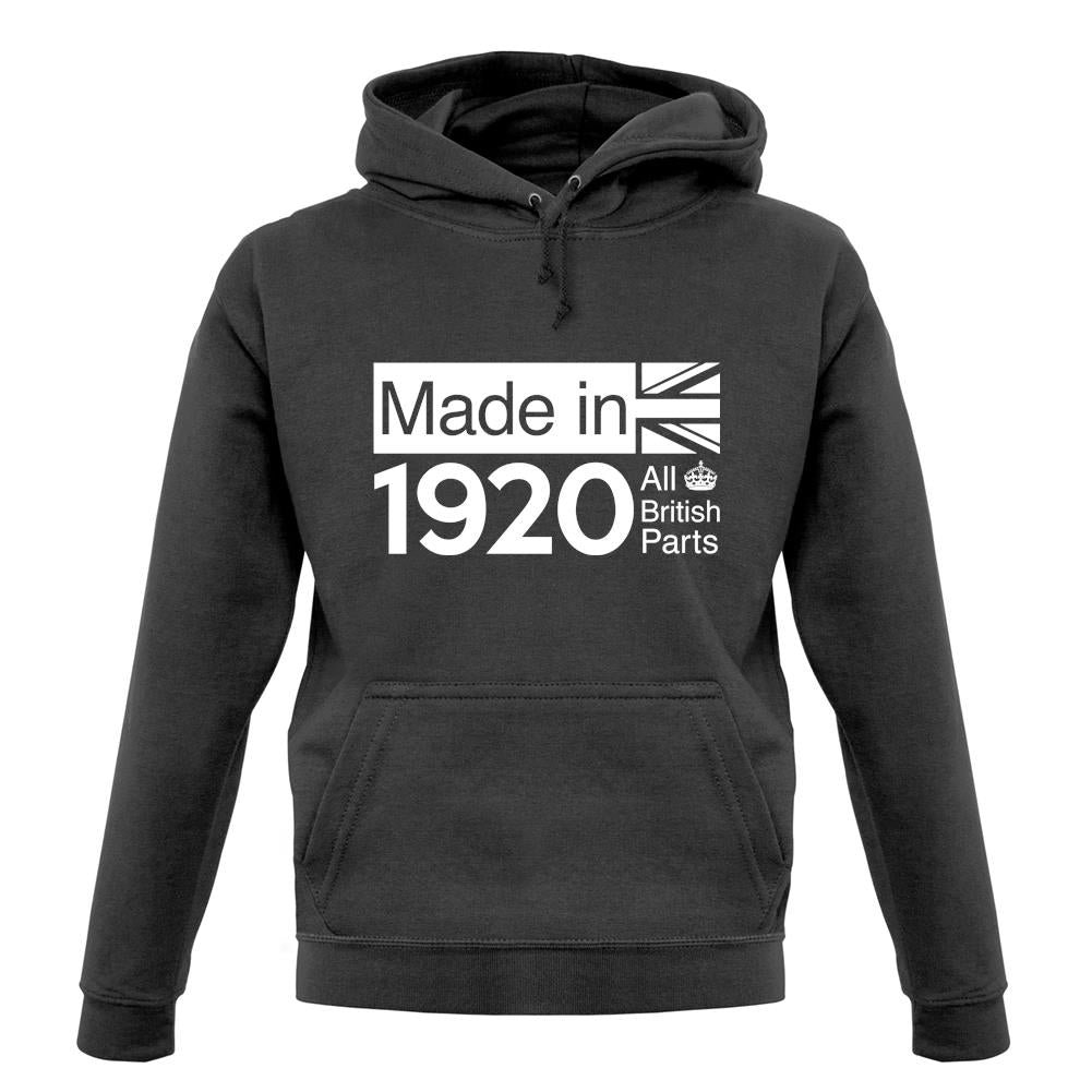 Made In 1920 All British Parts Crown unisex hoodie Made In 1920 All British Parts Crown unisex hoodie