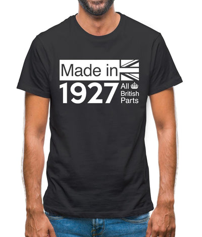 Made In 1927 All British Parts Crown Mens T-Shirt