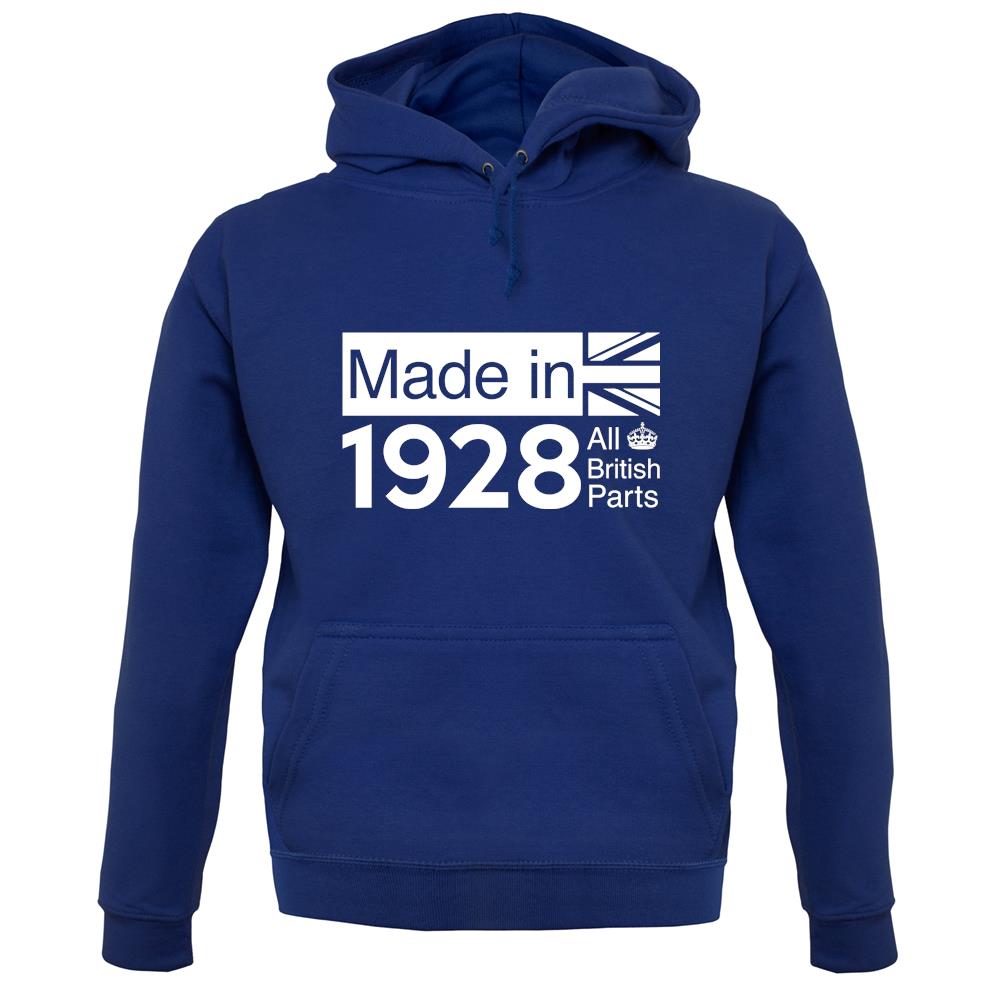 Made In 1928 All British Parts Crown unisex hoodie Made In 1928 All British Parts Crown unisex hoodie