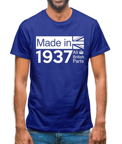 Made In 1937 All British Parts Crown Mens T-Shirt