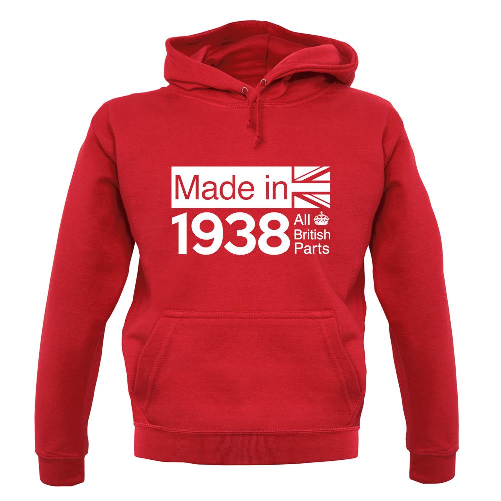 Made In 1938 All British Parts Crown unisex hoodie Made In 1938 All British Parts Crown unisex hoodie