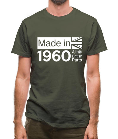 Made In 1960 All British Parts Crown Mens T-Shirt
