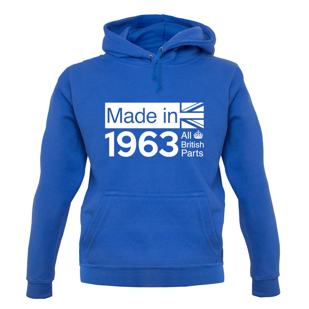 Made In 1963 All British Parts Crown unisex hoodie Made In 1963 All British Parts Crown unisex hoodie