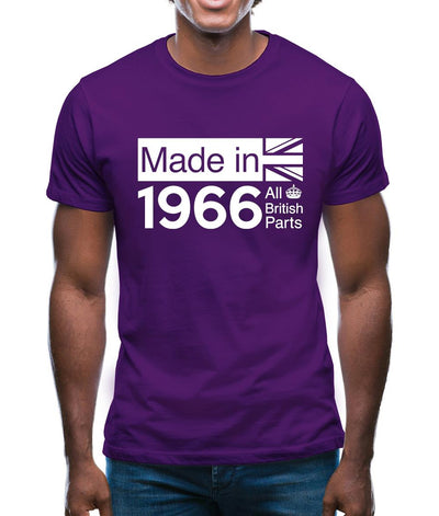 Made In 1966 All British Parts Crown Mens T-Shirt