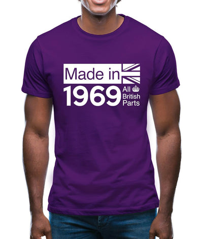 Made In 1969 All British Parts Crown Mens T-Shirt