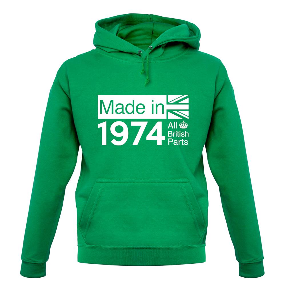Made In 1974 All British Parts Crown unisex hoodie Made In 1974 All British Parts Crown unisex hoodie