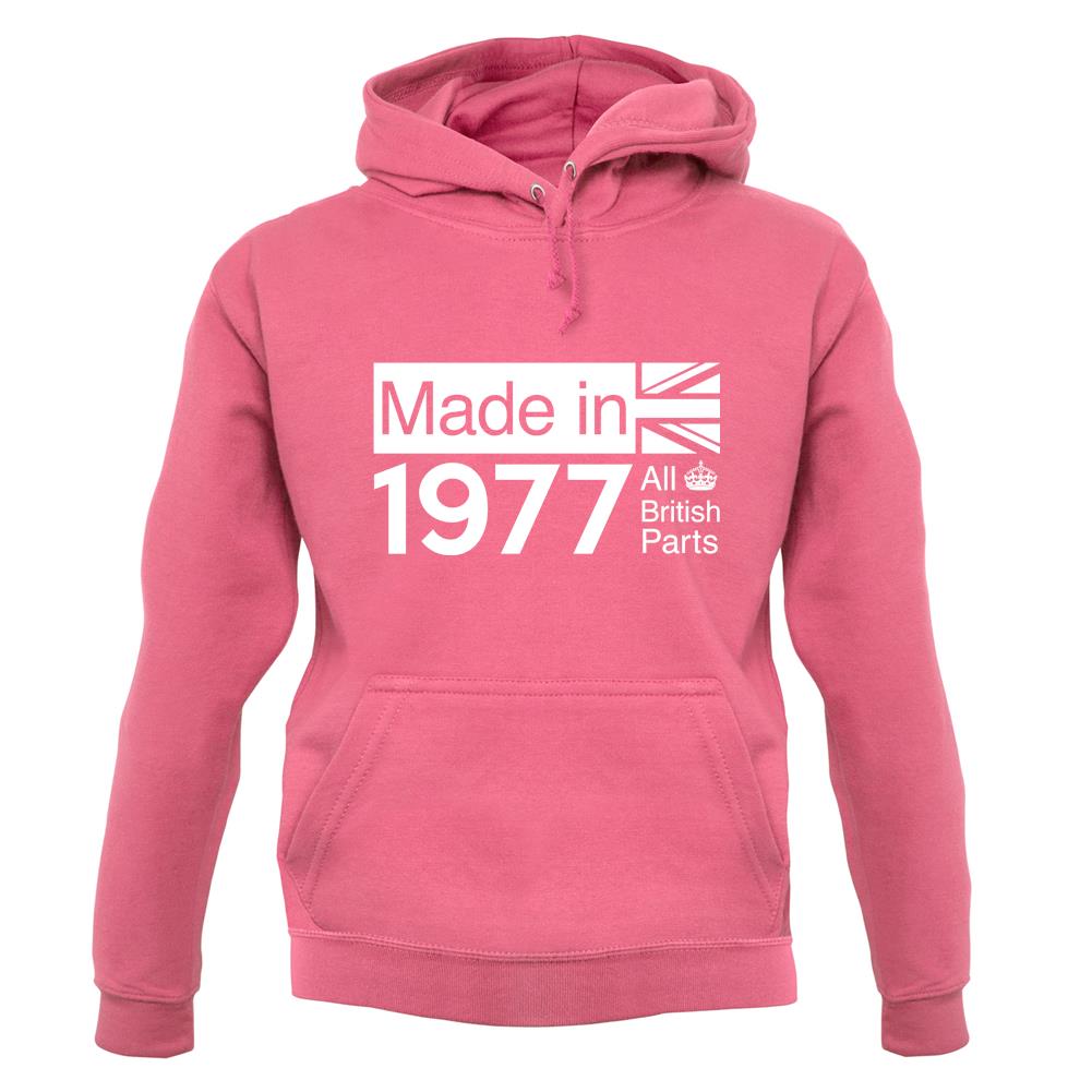 Made In 1977 All British Parts Crown unisex hoodie Made In 1977 All British Parts Crown unisex hoodie
