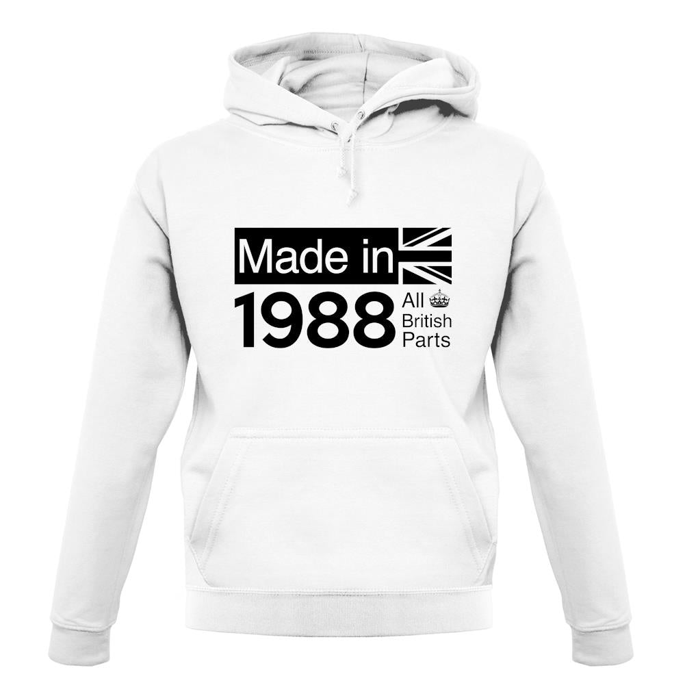 Made In 1988 All British Parts Crown unisex hoodie Made In 1988 All British Parts Crown unisex hoodie