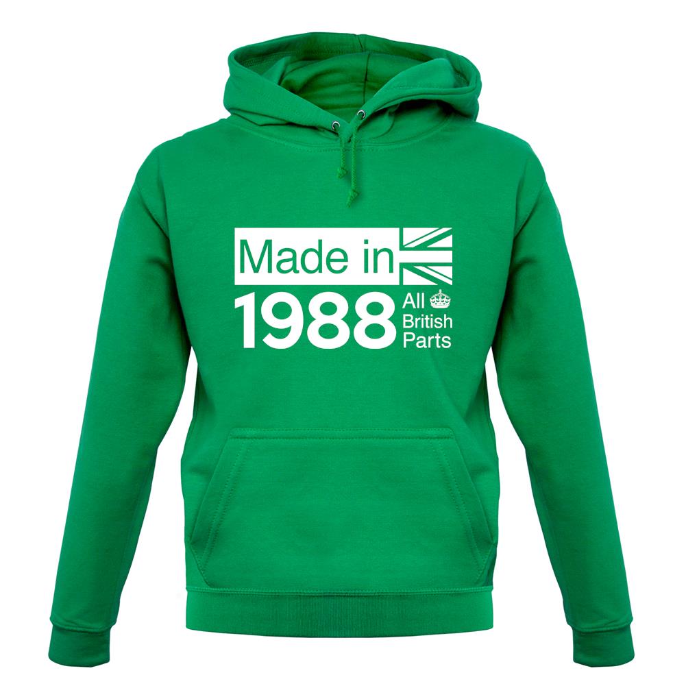 Made In 1988 All British Parts Crown unisex hoodie Made In 1988 All British Parts Crown unisex hoodie