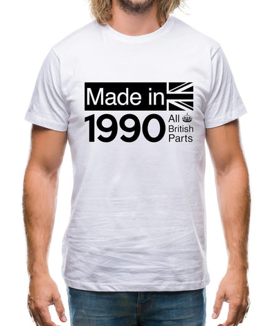 Made In 1990 All British Parts Crown Mens T-Shirt