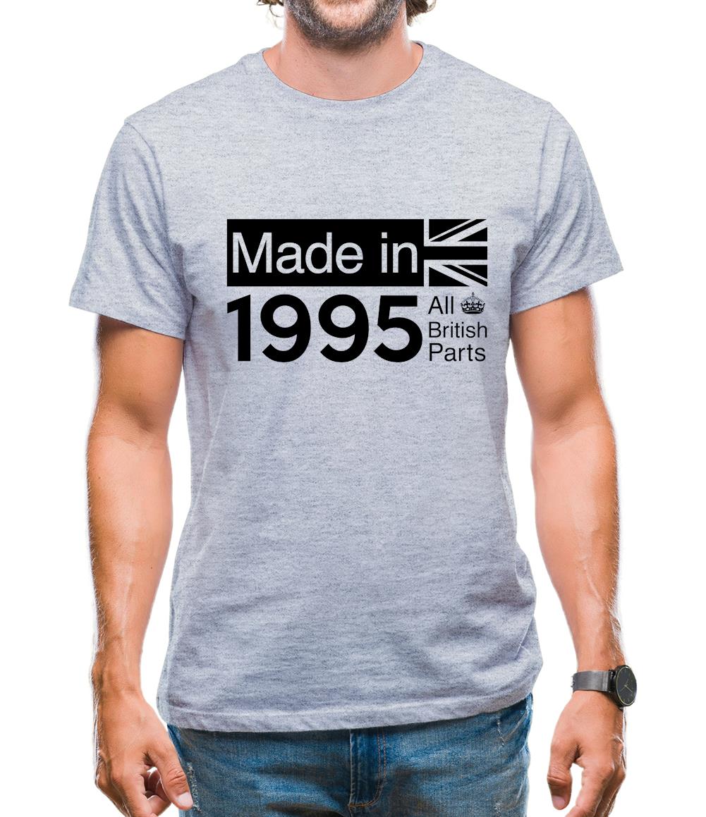 Made In 1995 All British Parts Crown Mens T-Shirt Made In 1995 All British Parts Crown Mens T-Shirt