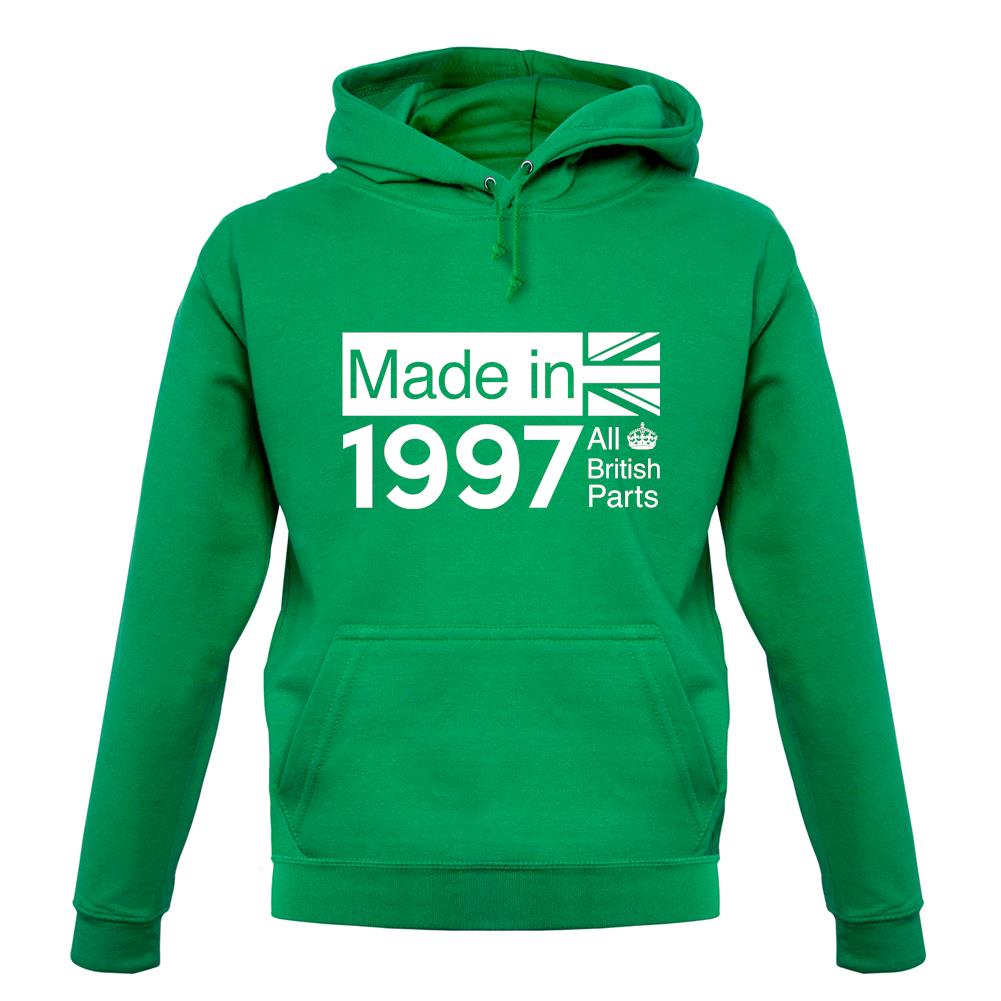 Made In 1997 All British Parts Crown unisex hoodie Made In 1997 All British Parts Crown unisex hoodie
