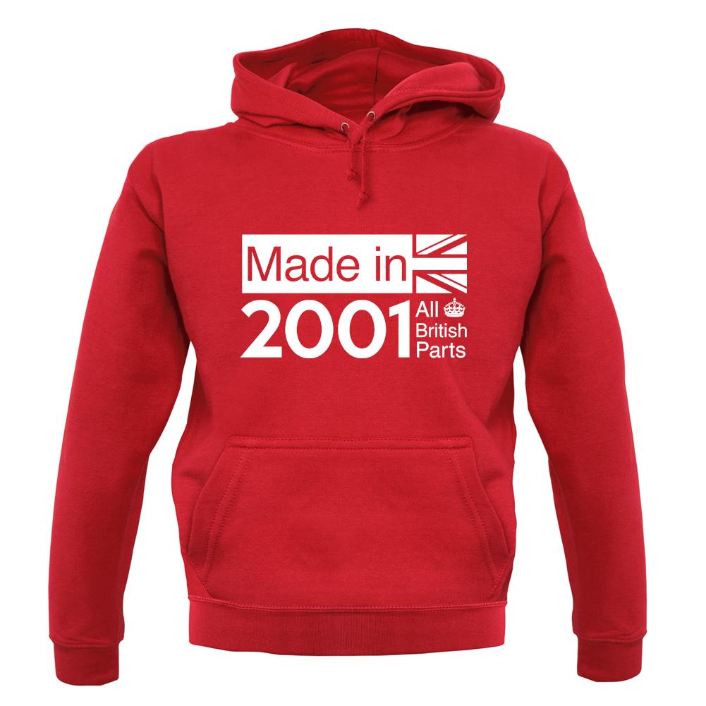Made In 2001 All British Parts Crown unisex hoodie Made In 2001 All British Parts Crown unisex hoodie