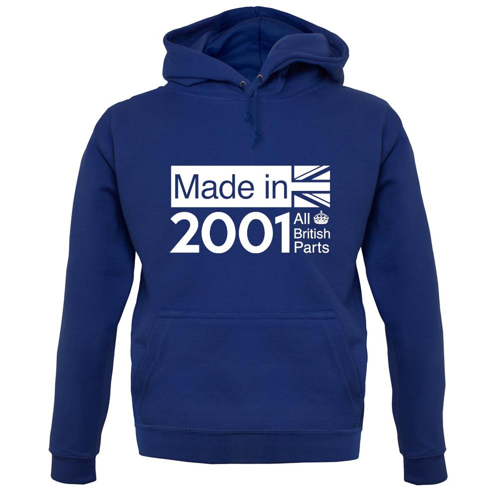 Made In 2001 All British Parts Crown unisex hoodie Made In 2001 All British Parts Crown unisex hoodie