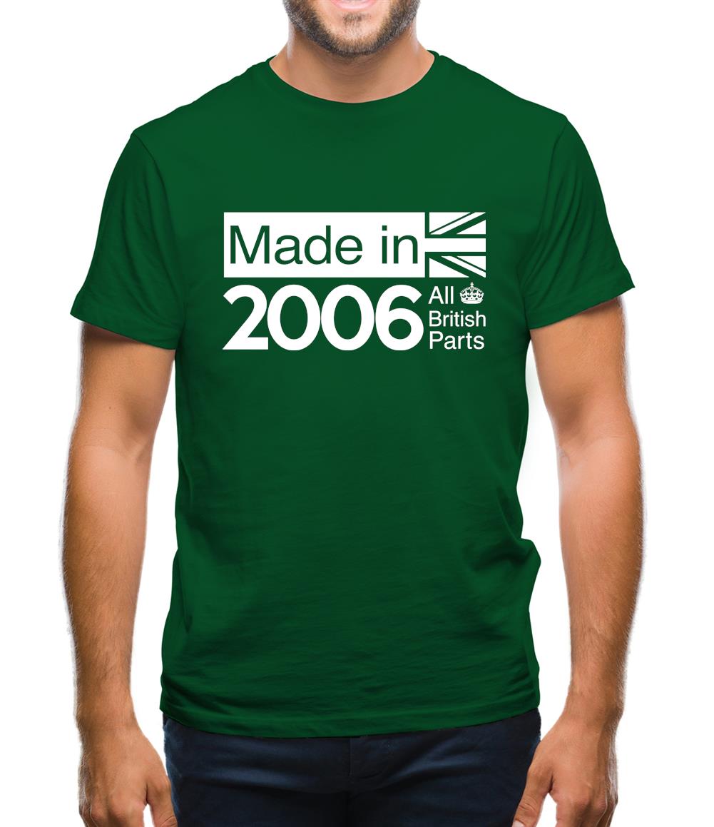 Made In 2006 All British Parts Crown Mens T-Shirt Made In 2006 All British Parts Crown Mens T-Shirt