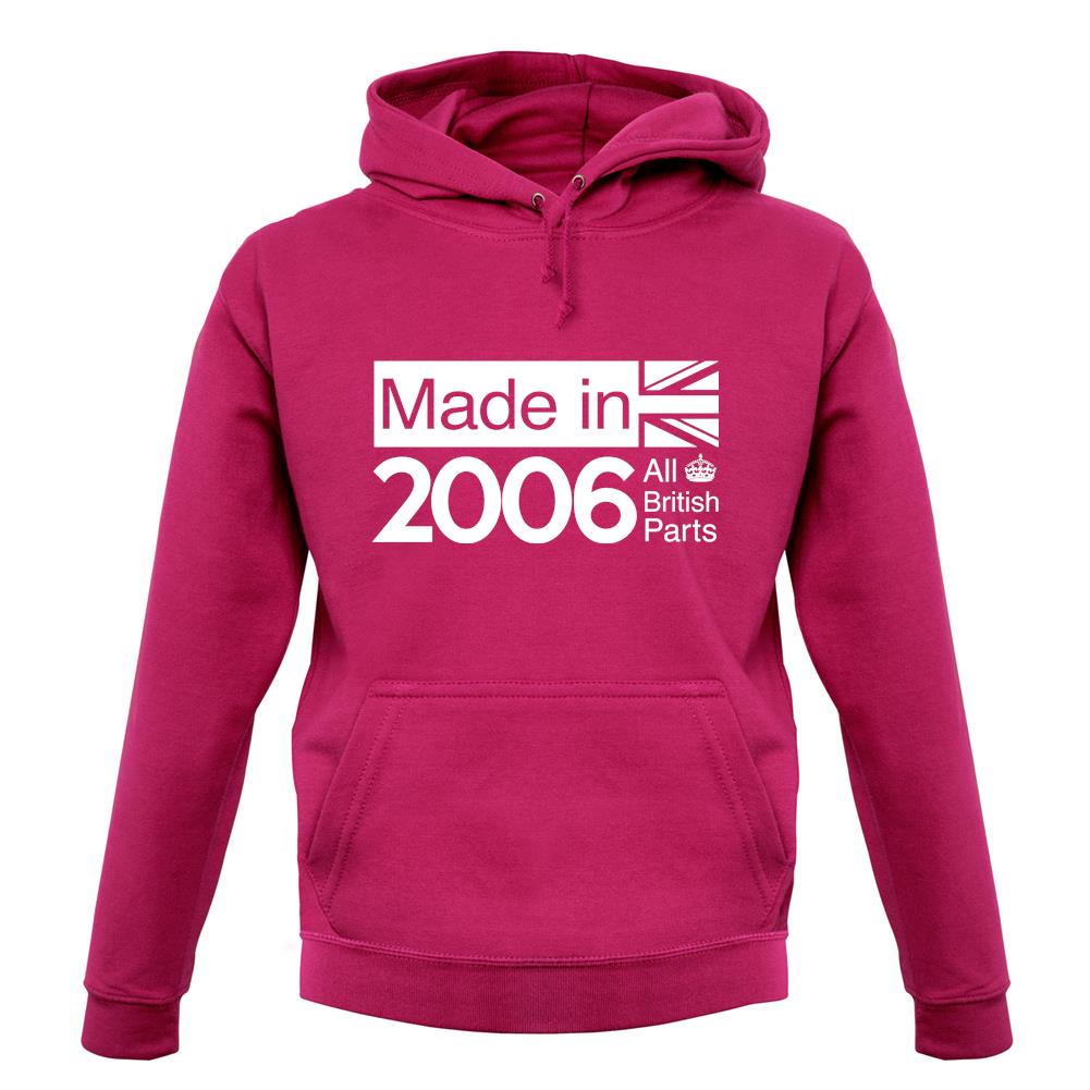 Made In 2006 All British Parts Crown unisex hoodie Made In 2006 All British Parts Crown unisex hoodie