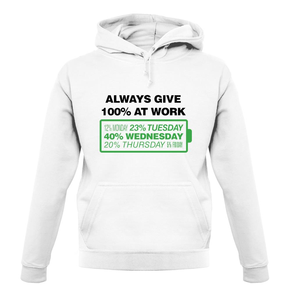 Always Give 100% At Work unisex hoodie Always Give 100% At Work unisex hoodie
