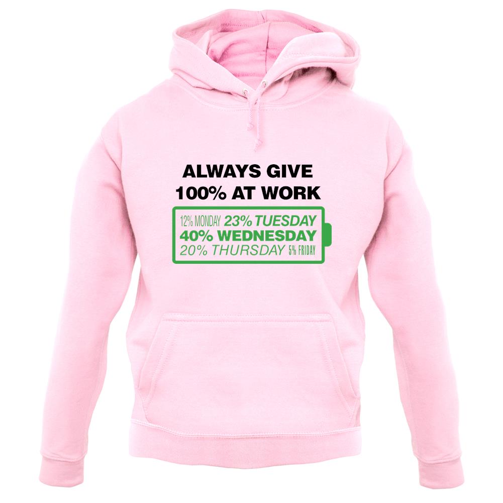 Always Give 100% At Work unisex hoodie Always Give 100% At Work unisex hoodie