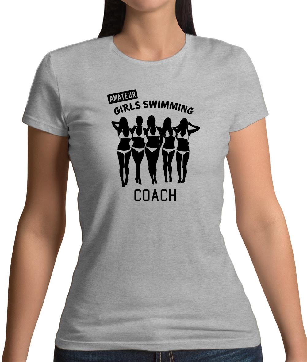 Amateur Girls Swimming Coach Womens T-Shirt Amateur Girls Swimming Coach Womens T-Shirt