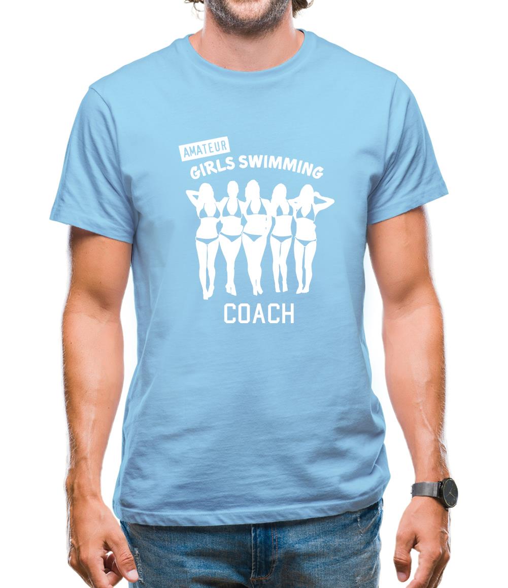 Amateur Girls Swimming Coach Mens T-Shirt Amateur Girls Swimming Coach Mens T-Shirt