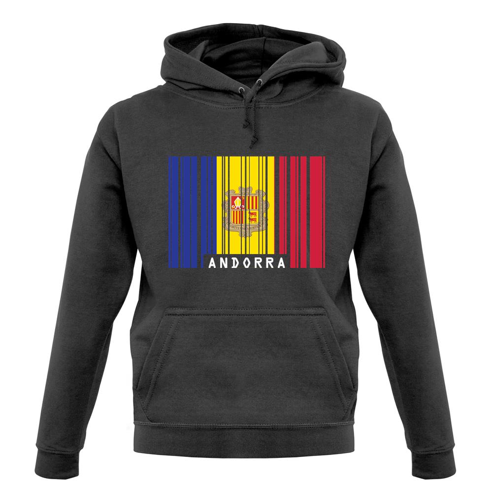 Andorra Barcode Style Flag unisex hoodie Andorra Barcode Style Flag unisex hoodie