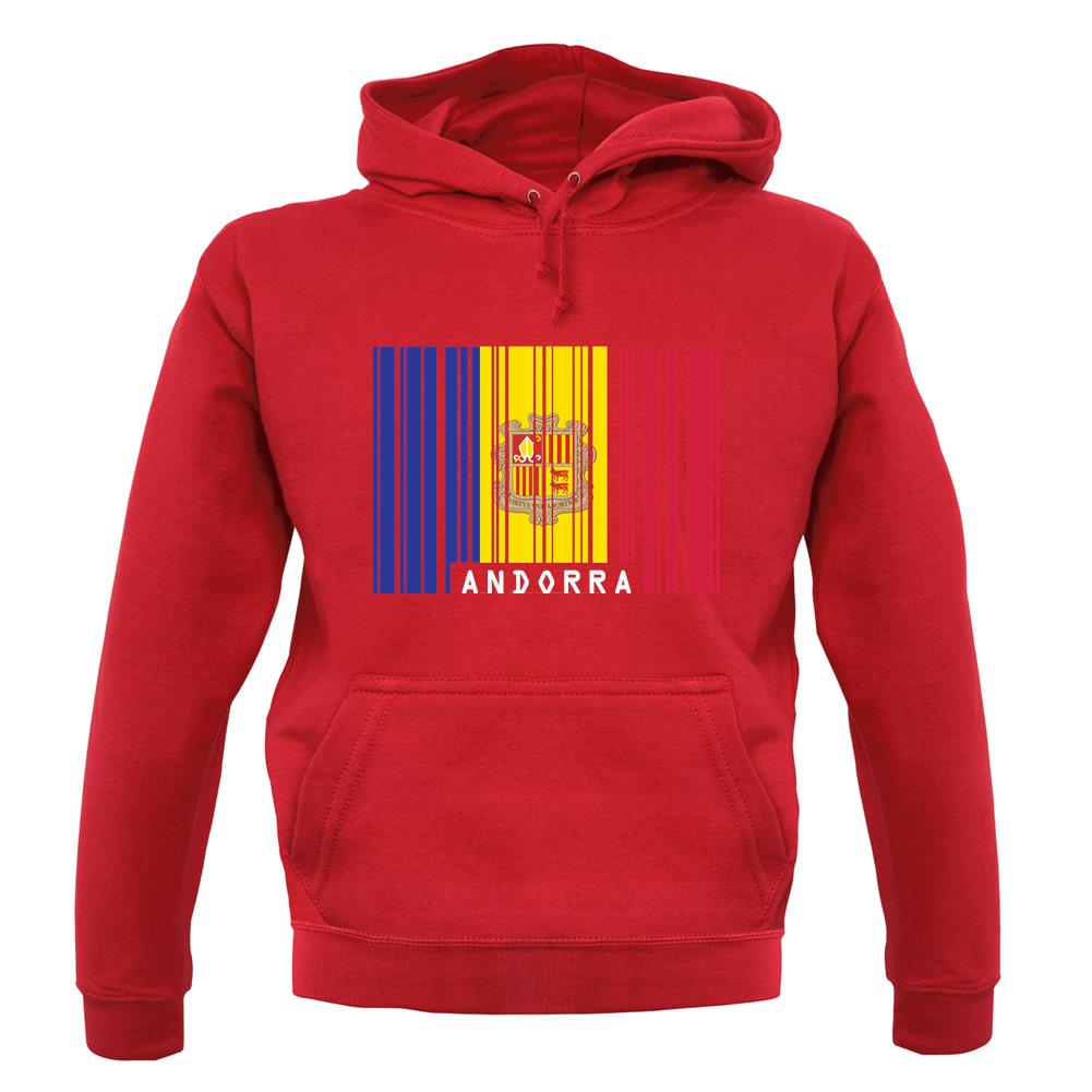 Andorra Barcode Style Flag unisex hoodie Andorra Barcode Style Flag unisex hoodie