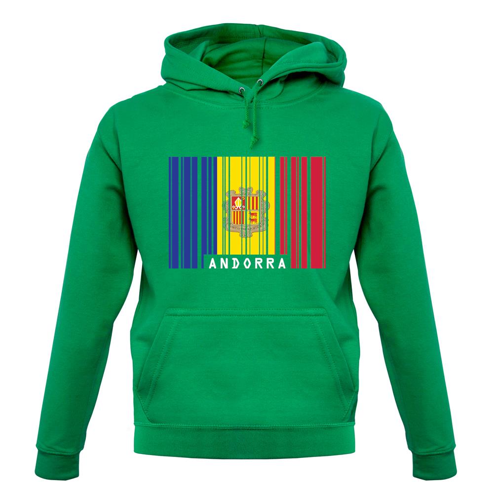 Andorra Barcode Style Flag unisex hoodie Andorra Barcode Style Flag unisex hoodie