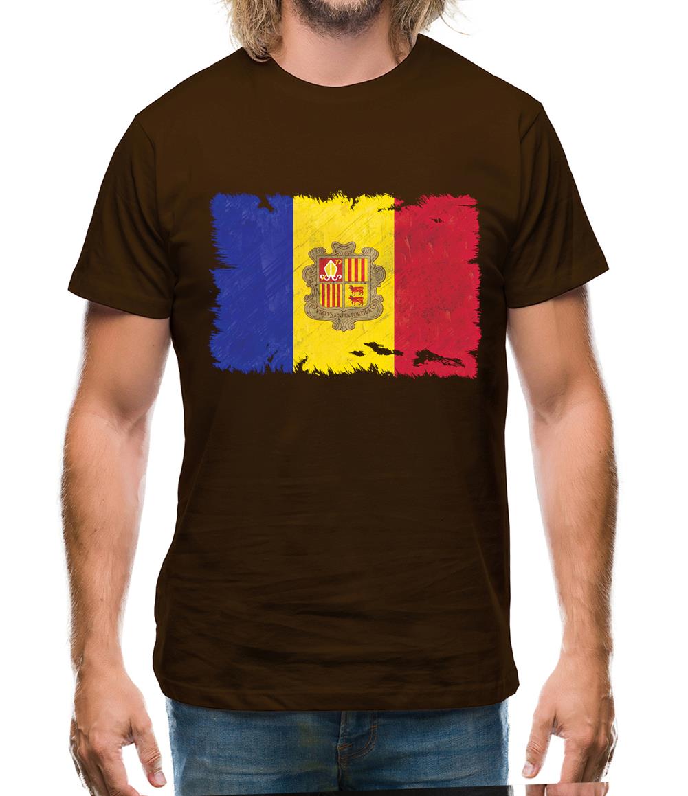 Andorra Grunge Style Flag Mens T-Shirt Andorra Grunge Style Flag Mens T-Shirt