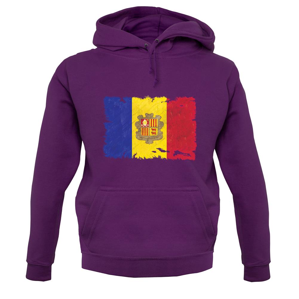 Andorra Grunge Style Flag unisex hoodie Andorra Grunge Style Flag unisex hoodie