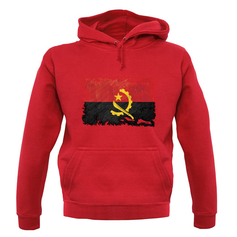 Angola Grunge Style Flag unisex hoodie Angola Grunge Style Flag unisex hoodie