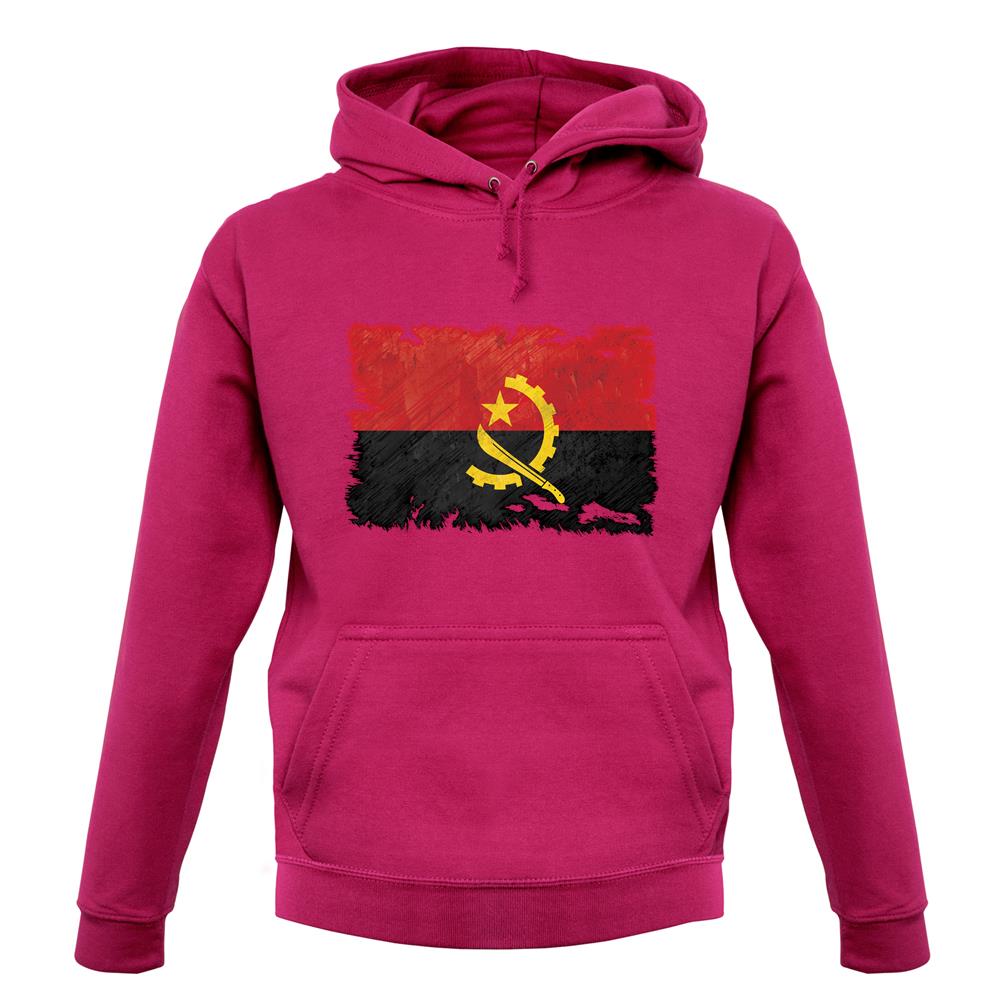 Angola Grunge Style Flag unisex hoodie Angola Grunge Style Flag unisex hoodie