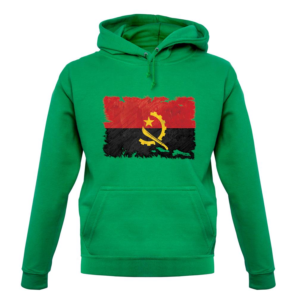 Angola Grunge Style Flag unisex hoodie Angola Grunge Style Flag unisex hoodie