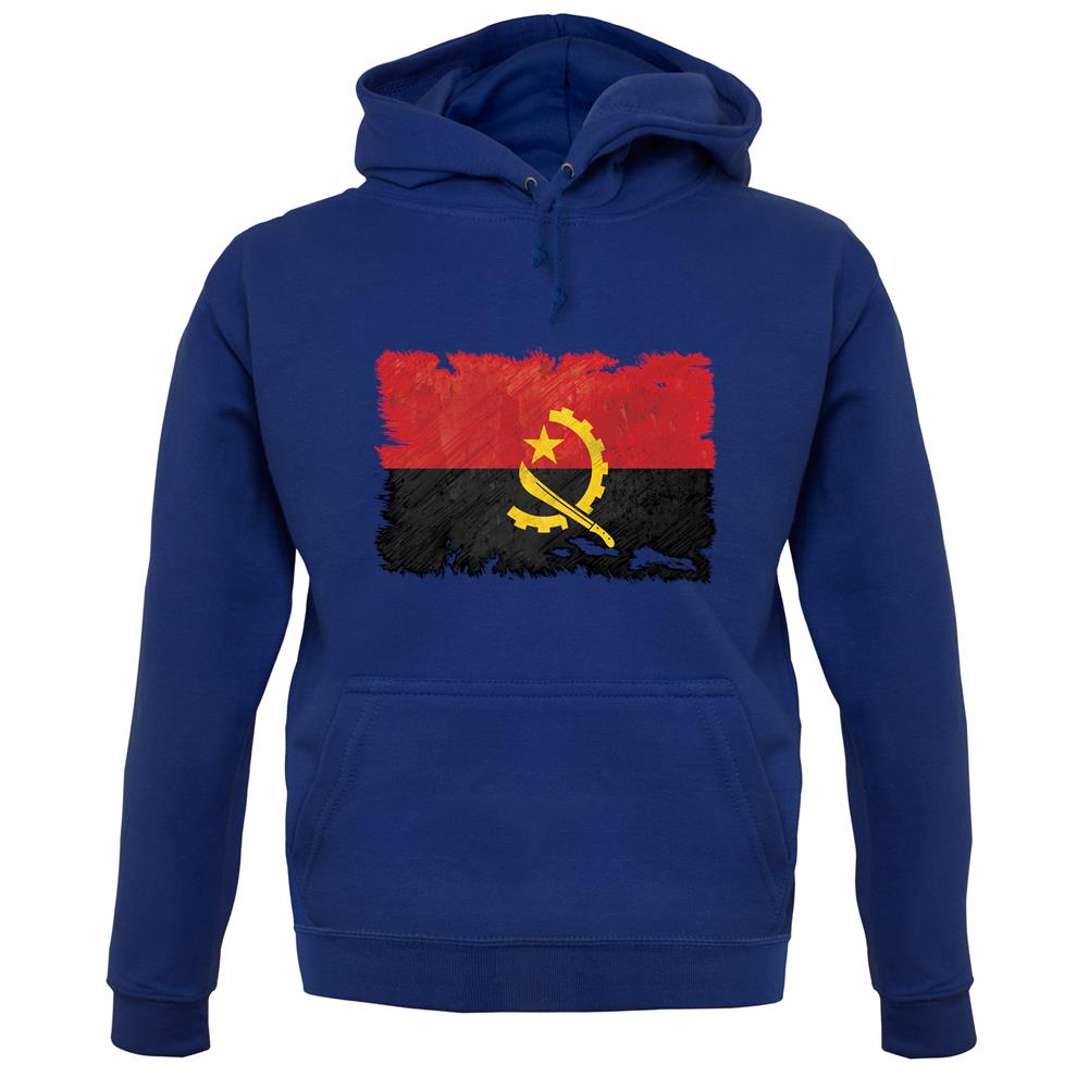 Angola Grunge Style Flag unisex hoodie Angola Grunge Style Flag unisex hoodie