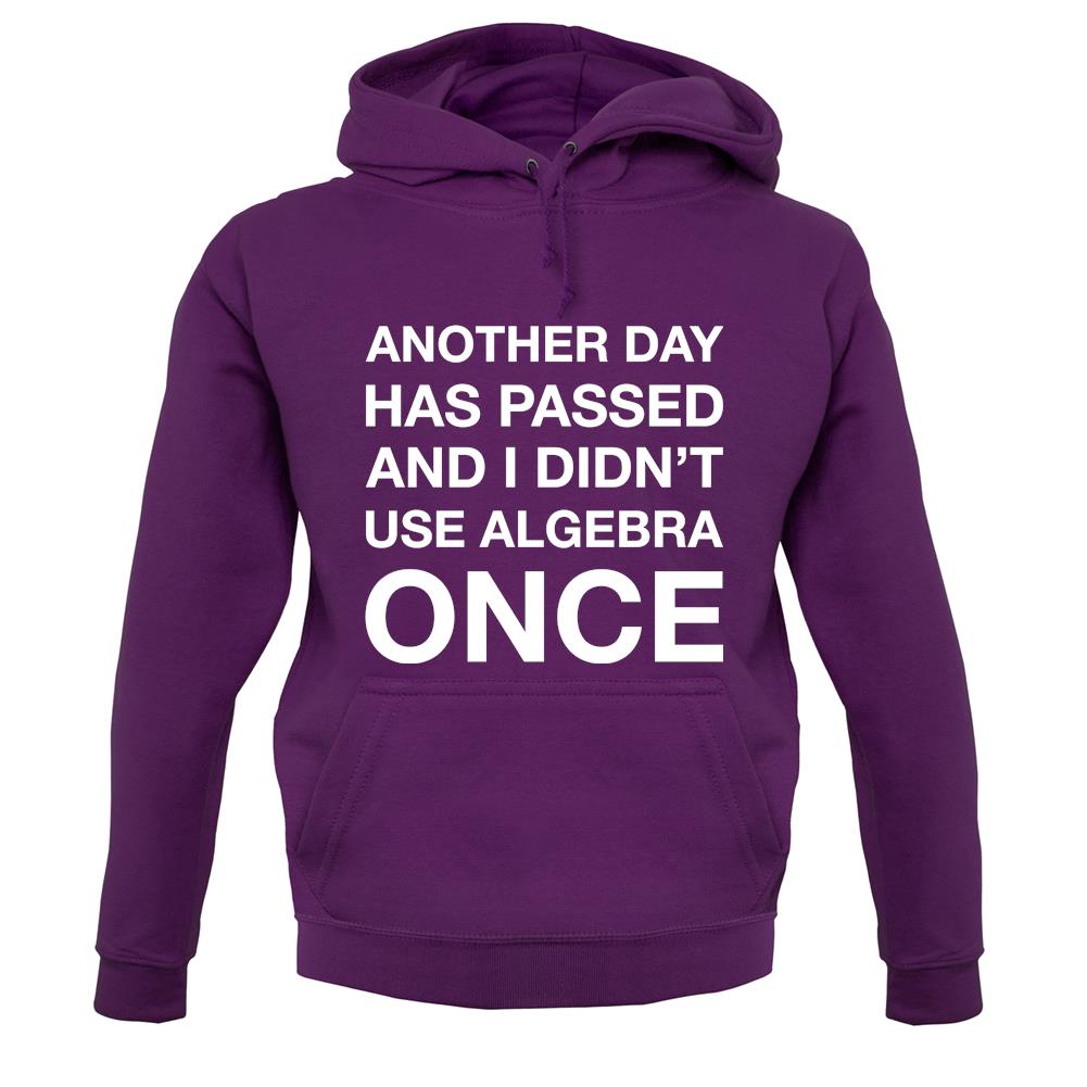 Another Day Has Passed And I Didn'T Use Algebra Once unisex hoodie Another Day Has Passed And I Didn'T Use Algebra Once unisex hoodie