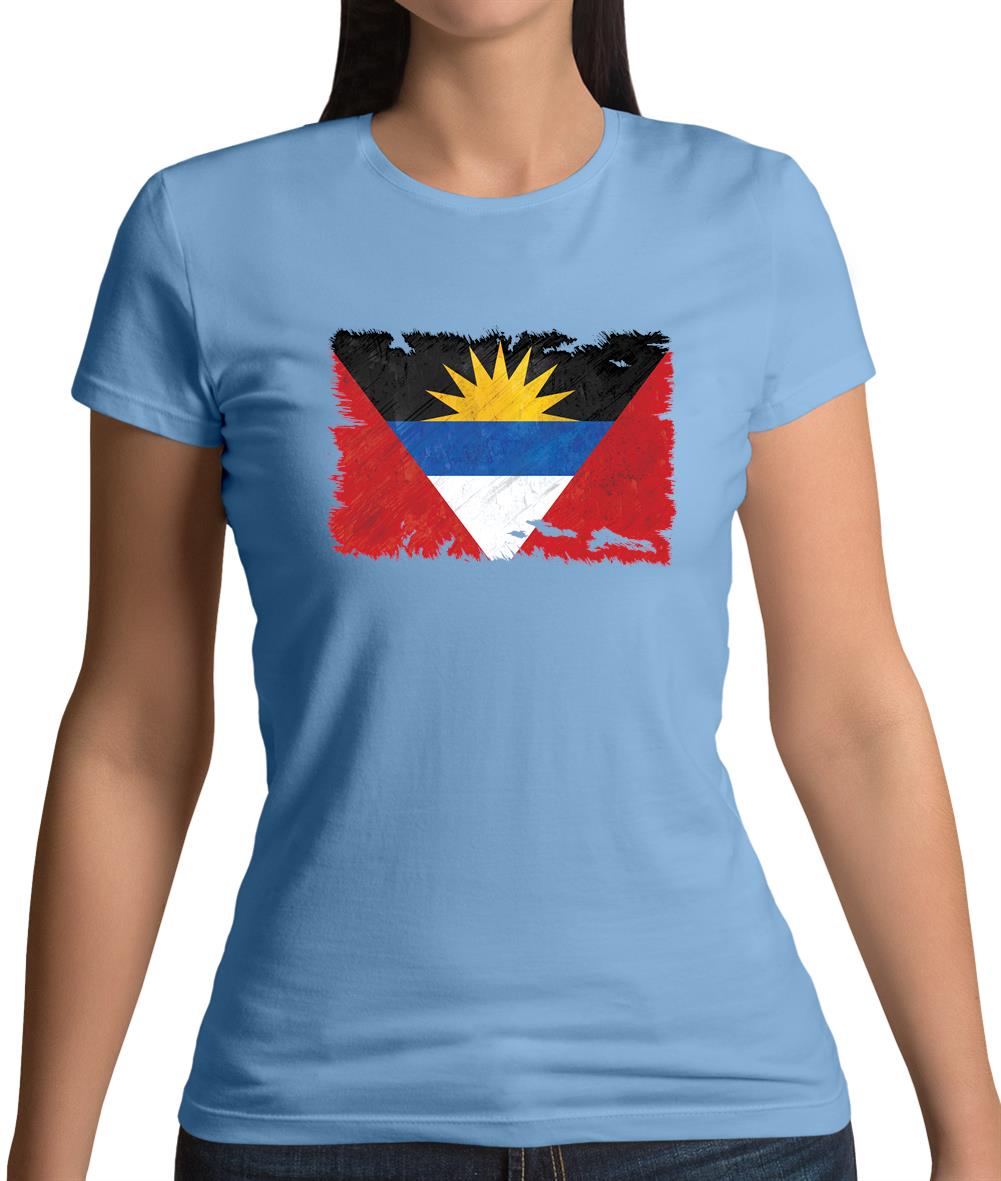 Antigua And Barbuda Grunge Style Flag Womens T-Shirt Antigua And Barbuda Grunge Style Flag Womens T-Shirt