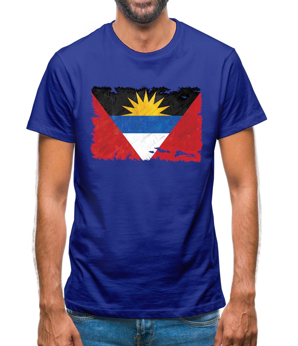 Antigua And Barbuda Grunge Style Flag Mens T-Shirt Antigua And Barbuda Grunge Style Flag Mens T-Shirt