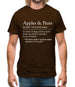 Apples & Pears Defenition Mens T-Shirt