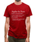 Apples & Pears Defenition Mens T-Shirt