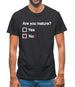 Are You Mature Mens T-Shirt Are You Mature Mens T-Shirt