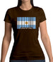 Argentina Barcode Style Flag Womens T-Shirt Argentina Barcode Style Flag Womens T-Shirt