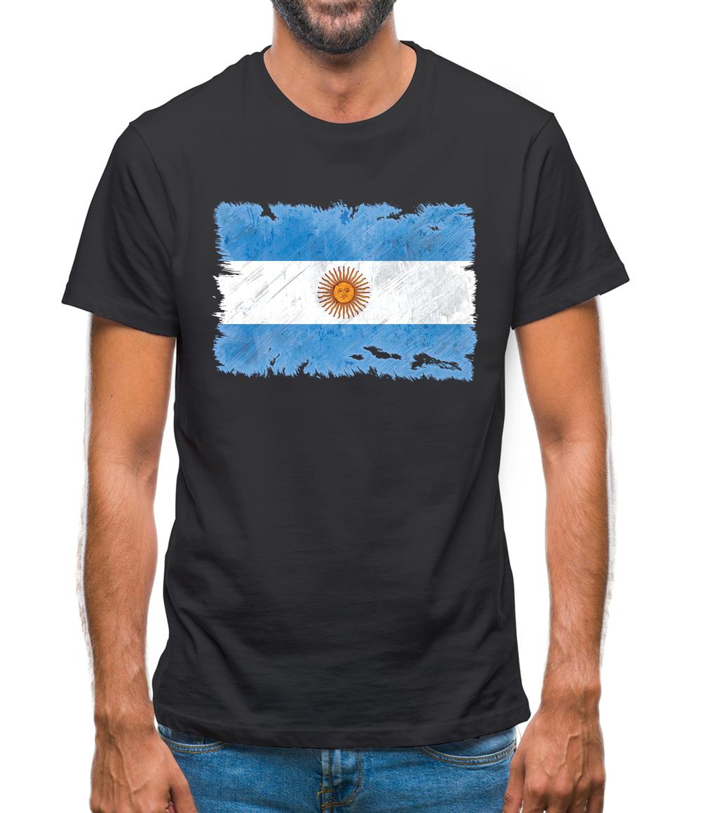 Argentina Grunge Style Flag Mens T-Shirt Argentina Grunge Style Flag Mens T-Shirt
