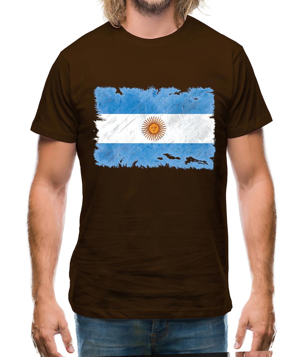 Argentina Grunge Style Flag Mens T-Shirt Argentina Grunge Style Flag Mens T-Shirt