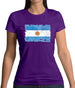 Argentina Grunge Style Flag Womens T-Shirt Argentina Grunge Style Flag Womens T-Shirt