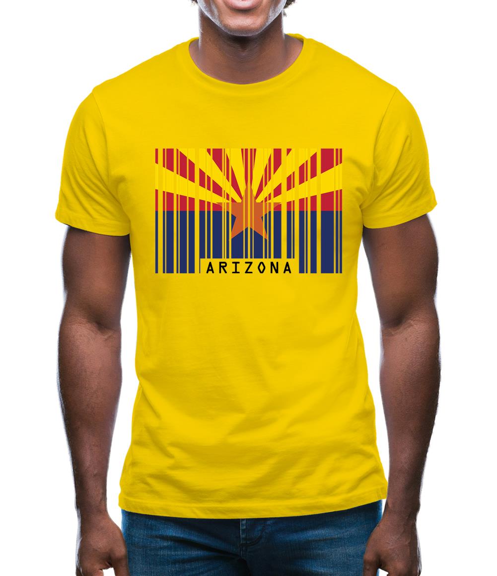 Arizona Barcode Style Flag Mens T-Shirt Arizona Barcode Style Flag Mens T-Shirt