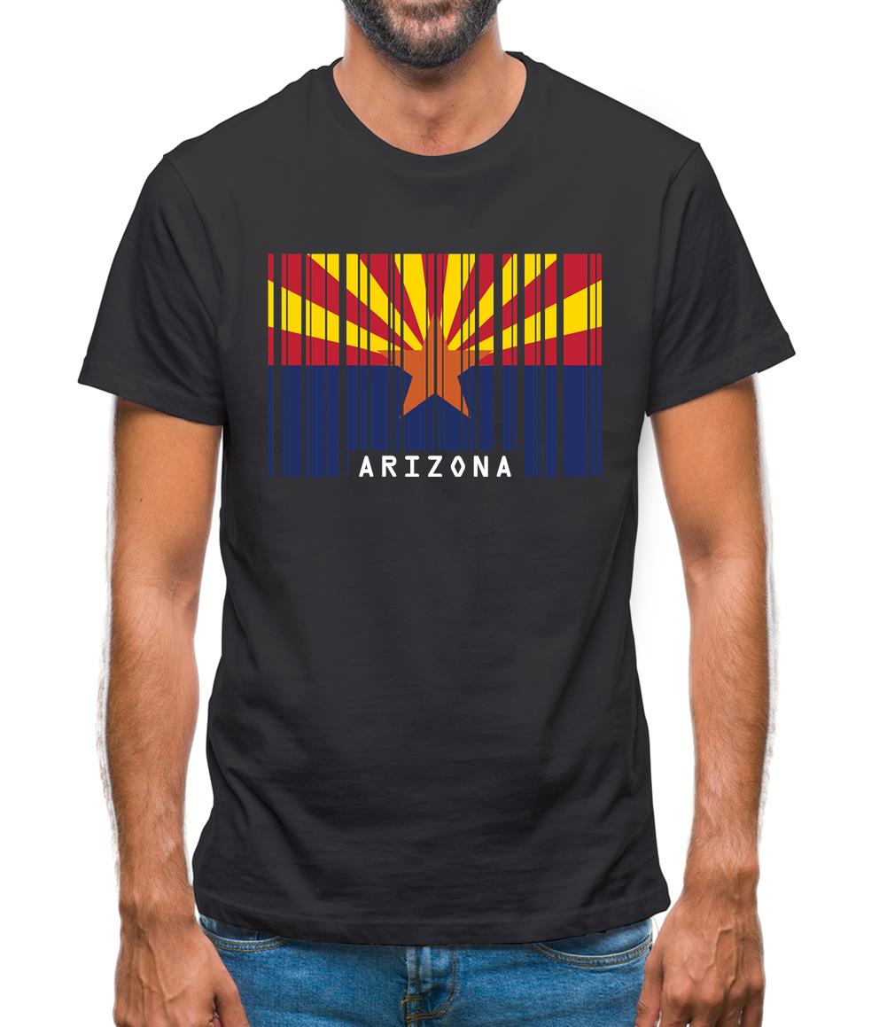 Arizona Barcode Style Flag Mens T-Shirt Arizona Barcode Style Flag Mens T-Shirt
