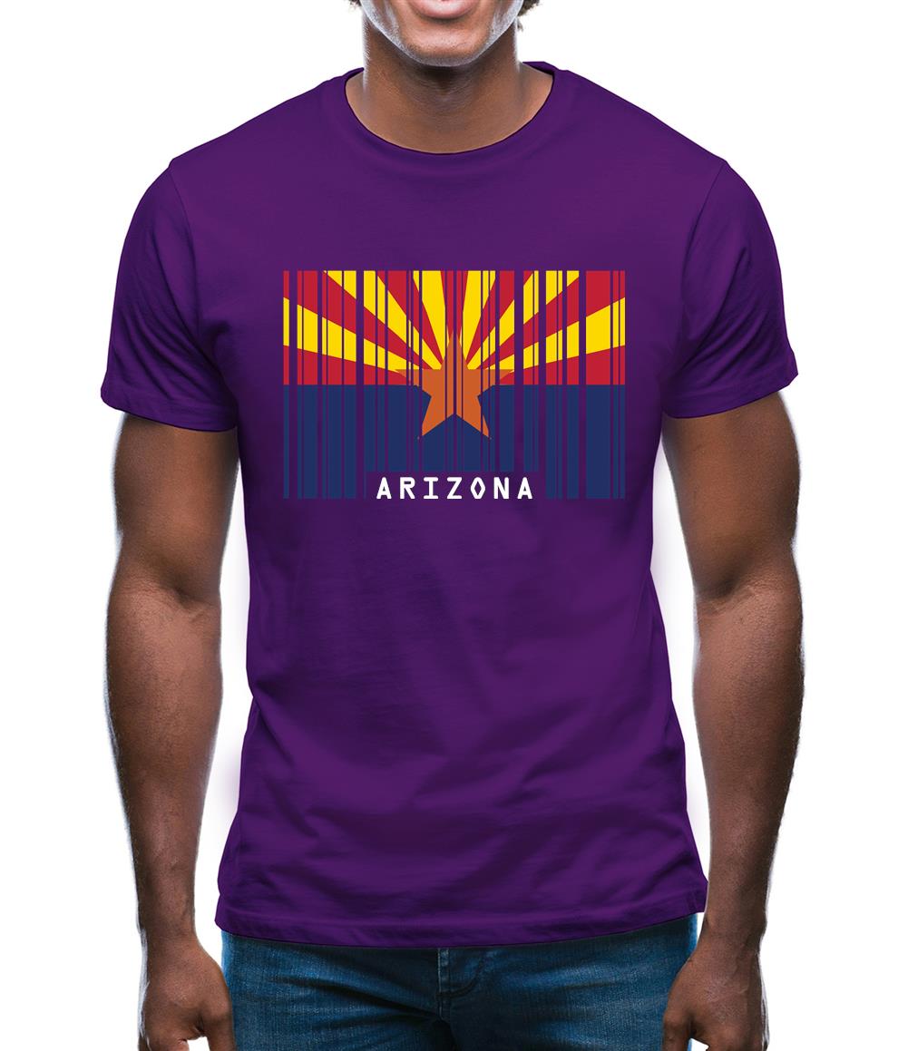 Arizona Barcode Style Flag Mens T-Shirt Arizona Barcode Style Flag Mens T-Shirt