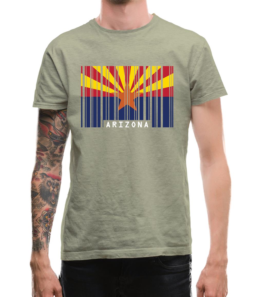 Arizona Barcode Style Flag Mens T-Shirt Arizona Barcode Style Flag Mens T-Shirt