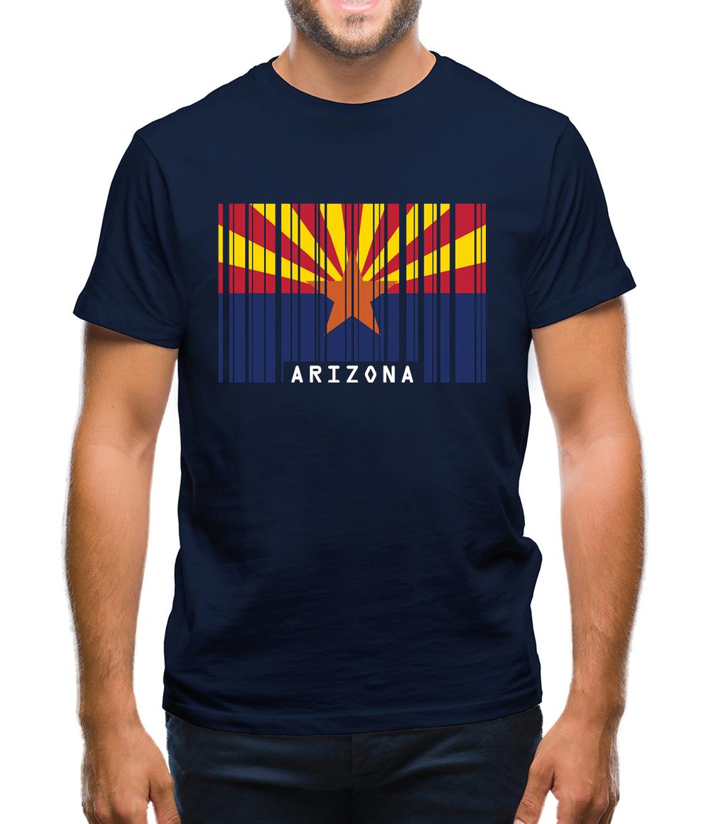 Arizona Barcode Style Flag Mens T-Shirt Arizona Barcode Style Flag Mens T-Shirt